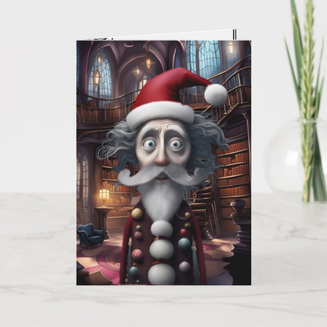Diseño original de la tarjeta Santa Burtonesca (Anverso)