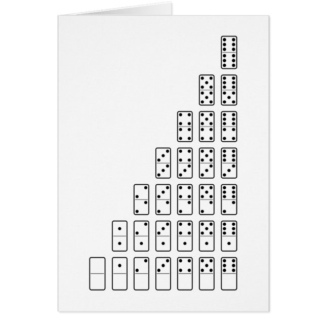 Diseño original Símbolos de Domino en blanco y neg (Frente)