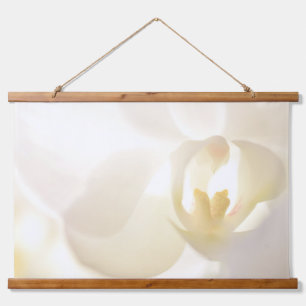 Diseño Orquídea Blanca Madera Tapiz De Muro Topado