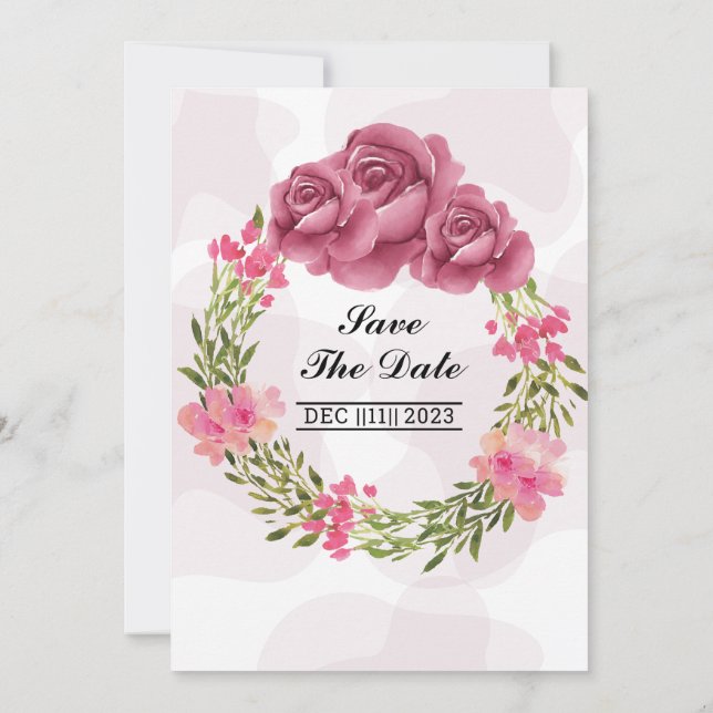 Diseño paisajístico de tarjetas de invitación a la (Reverso)