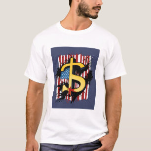 diseño para camiseta Signo de dólar con mordedura