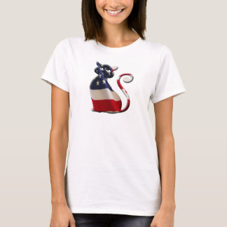 Diseño para mujer felino de la camisa de