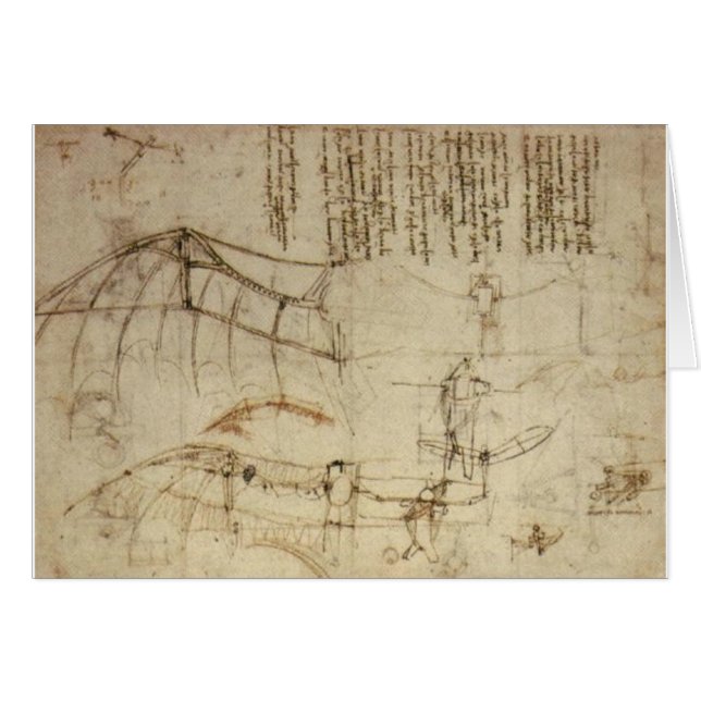 Diseño para una máquina de vuelo de Leonardo da (Anverso (Horizontal))