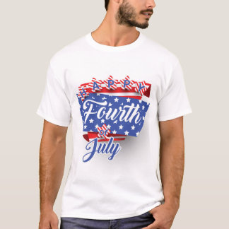 Diseño patriótico de camisetas de julio - Celebrar