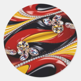 Diseño pegatina con colores belgas