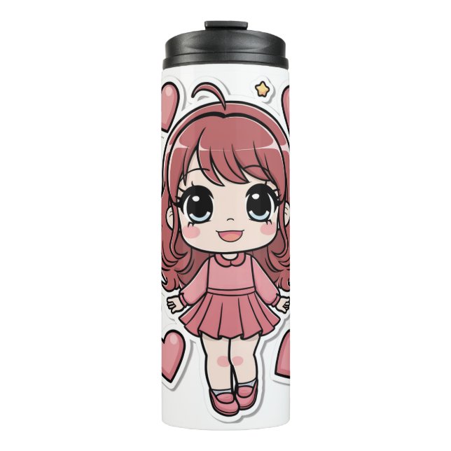 diseño pegatina de anime botella clara (Anverso)