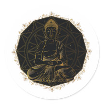 DISEÑO PEGATINA MANDALA BUDDHA