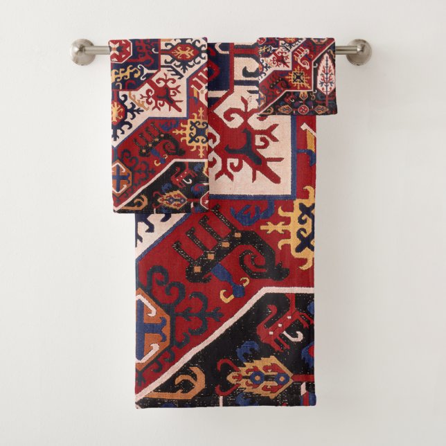 Diseño persa rojo y azul (In situ)