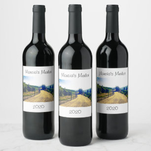 Diseño personalizado de etiquetas de vino rojo o