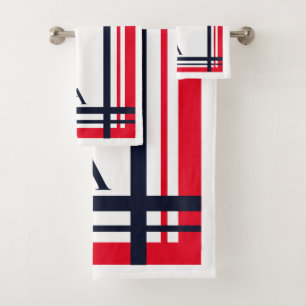 Diseño Personalizado de Raya Roja y Marina 