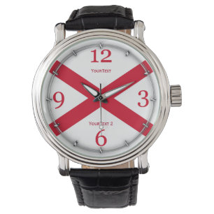 Diseño personalizado de reloj de bandera del estad