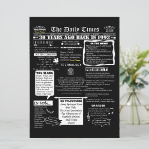 Diseño personalizado invitación cumpleaños 30 años