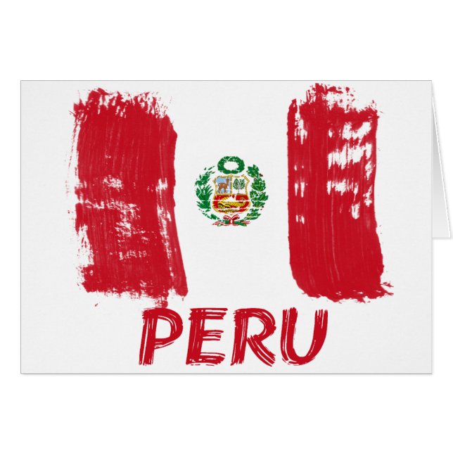 Diseño peruano de la bandera del grunge (Anverso (Horizontal))