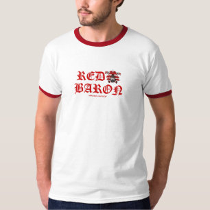 Diseño plano de la camiseta del barón rojo fresc