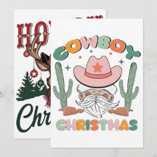 Diseño PNG de Navidad Vaquera de Rodeo de Santa Ca
