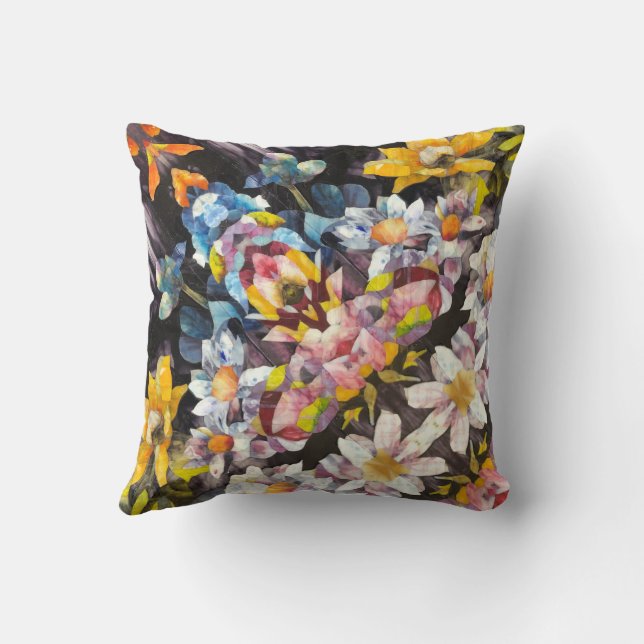 Diseño portugués arrojar almohada (Reverso)