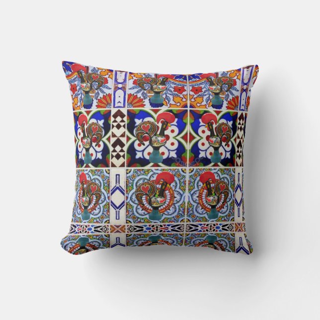 Diseño portugués arrojar almohada (Anverso)