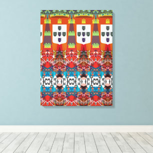 Diseño portugués Imprimir lienzo estirado