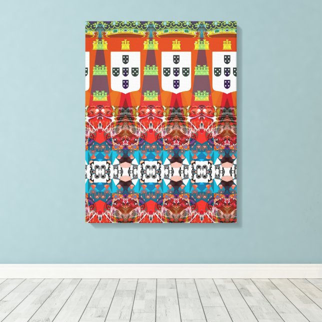 Diseño portugués Imprimir lienzo estirado (Insitu (piso de madera))