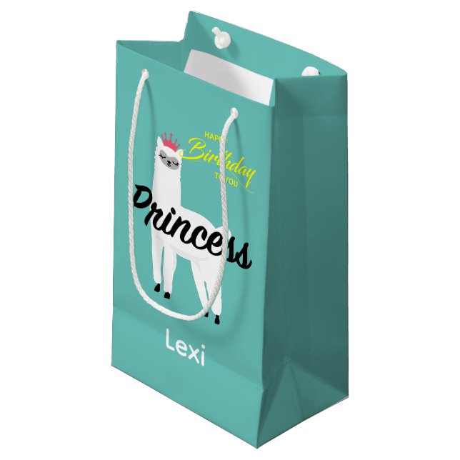 Diseño Princess Lama - Bolsa de regalo - Pequeña (Angulo Anverso)