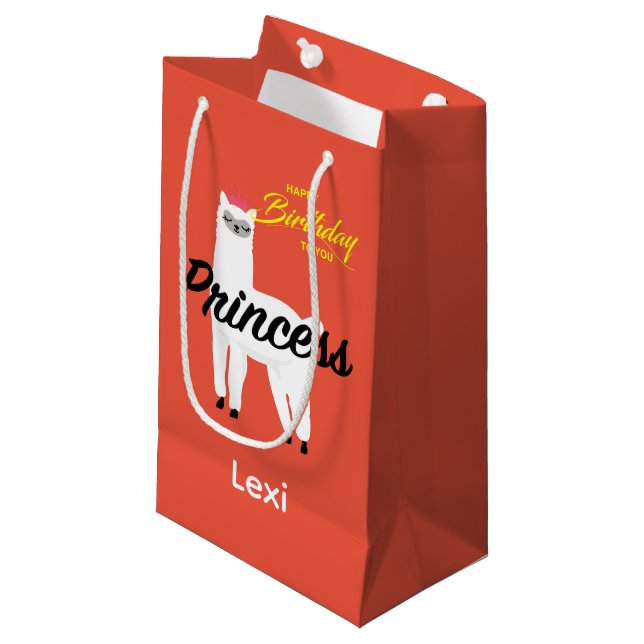 Diseño Princess Lama - Bolsa de regalo - Pequeña (Angulo Anverso)