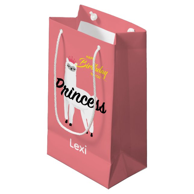 Diseño Princess Lama - Bolsa de regalo - Pequeña (Angulo Anverso)