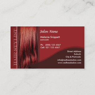 Diseño principal rojo de la tarjeta de visita