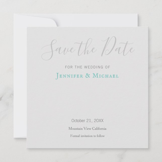 Diseño profesional boda Moderno Guardar la fecha (Anverso)