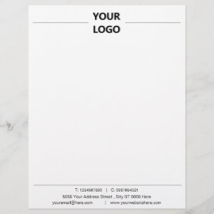 Diseño profesional de membrete comercial con logot