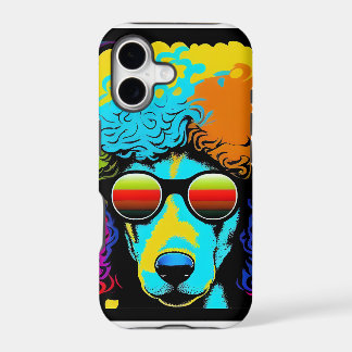 Diseño psicodélico de perro canino