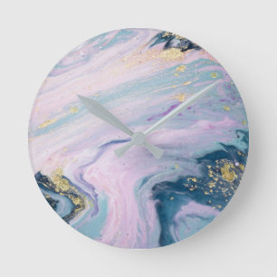 Diseño redondo del mármol del reloj de pared