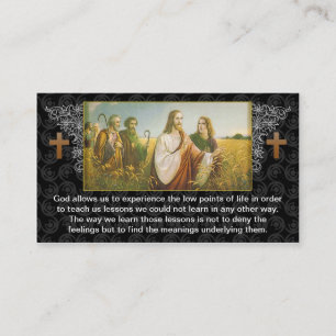 Diseño religioso de la tarjeta de visita de dios