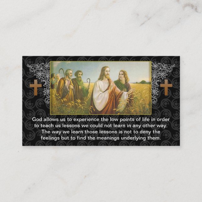 Diseño religioso de la tarjeta de visita de dios (Anverso)
