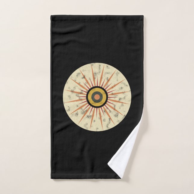Diseño Retro Boho de Explosión Solar (Toalla de mano)