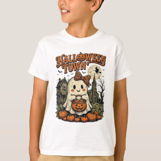 Diseño Retro de Camiseta de Fantasma Vintage de Ha