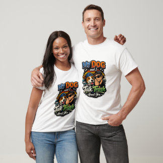 Diseño Retro de Camiseta Gráfica Divertida de Perr