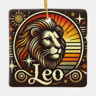 Diseño Retro de Ornamento de Vacaciones de Leo Zod