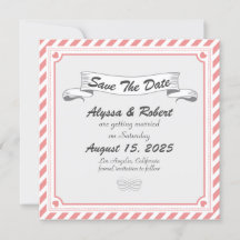Diseño retro romántico Guardar la tarjeta de fecha