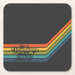 Diseño retro vintage de 1976 posavasos de papel