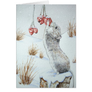 Diseño rojo de la fauna de la escena de la nieve