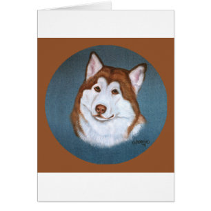 Diseño rojo del Malamute de Alaska