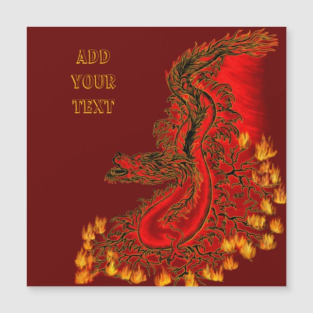 Diseño rojo y dorado de China Dragon (Anverso)