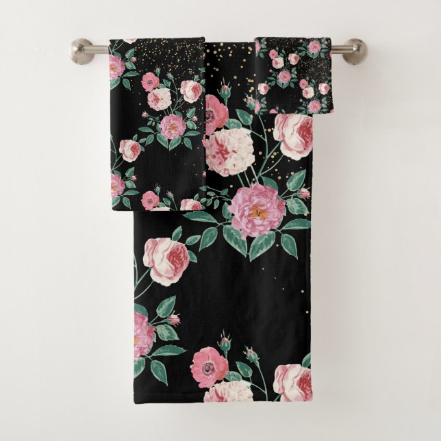 Diseño romántico de confeti floral y dorado (In situ)