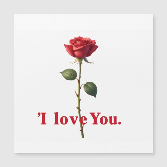 Diseño Romántico de Rosa Te Amo (Anverso)
