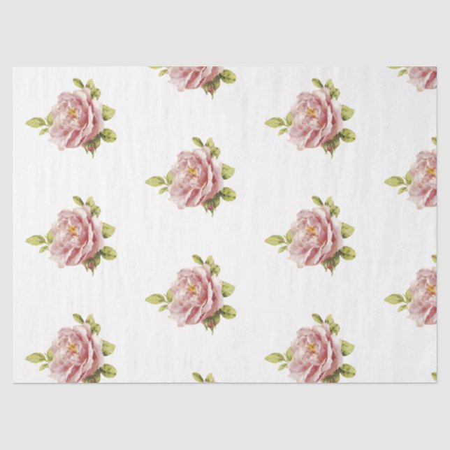 Diseño Romántico de serie Rosa 14 Papel de tejidos (Anverso)