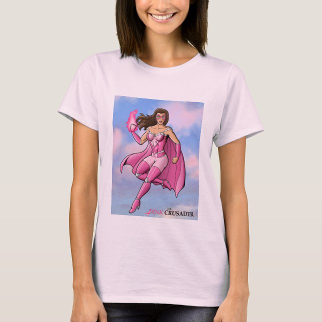 Diseño rosado 6 de la camiseta del cruzado (Anverso)