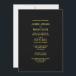 Diseño sencillo de B&G - Invitación Boda/recepción<br><div class="desc">Glam Moderno de Mediados del Siglo - Invitación Boda/Recepción</div>