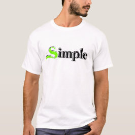 Diseño sencillo en una camiseta blanca