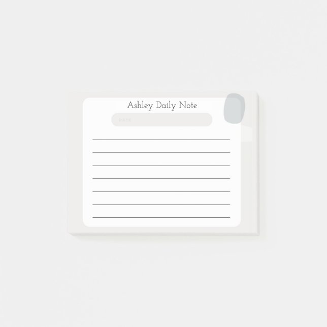 Diseño sencillo para notas rápidas (Anverso)