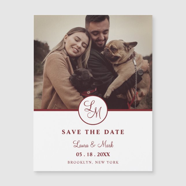 Diseño sencillo Rústico táctil Boda de fotos (Anverso)